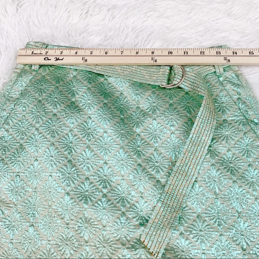 Just In Case New women belted jacquard Skirt knee‎ length